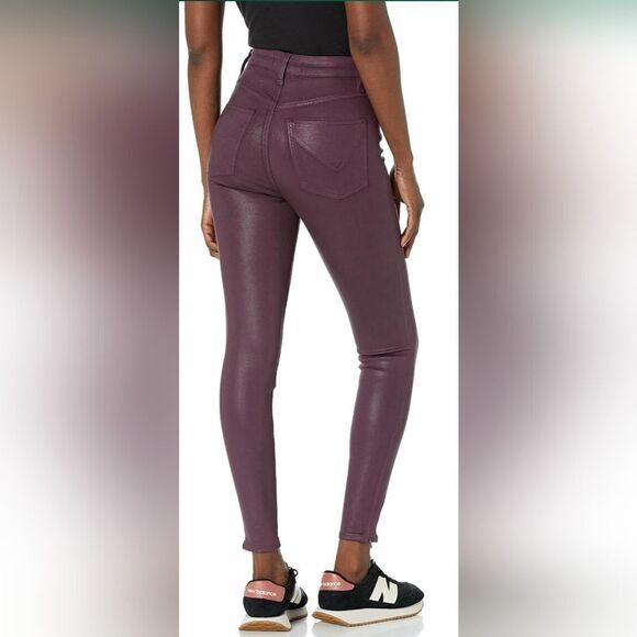 HUDSON Coated Centerfold High Rise Super Skinny Ankle Jean NWT size 23 Purple - Picture 2 of 6